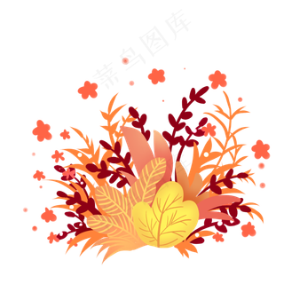 新年花草,免抠元素