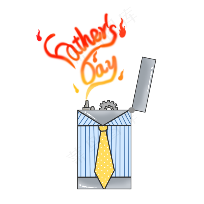 父亲领带打火机PNG
