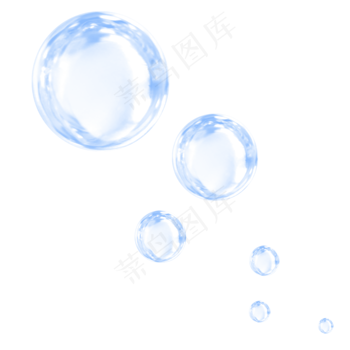 水下蓝色透明气泡(2000*2000px)psd模版下载