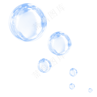 水下蓝色透明气泡