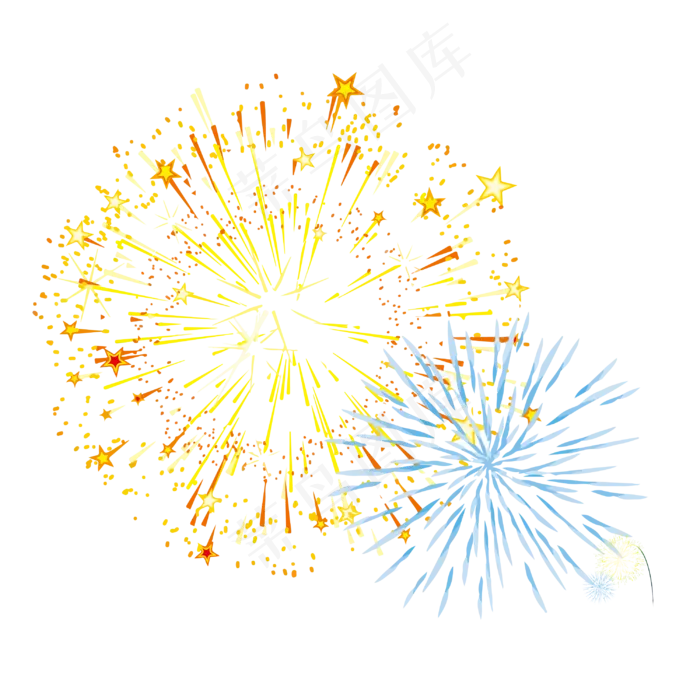 节日祝福烟花PNG文件,免抠元素
