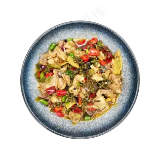 农家菜麻辣鸡块,免抠元素