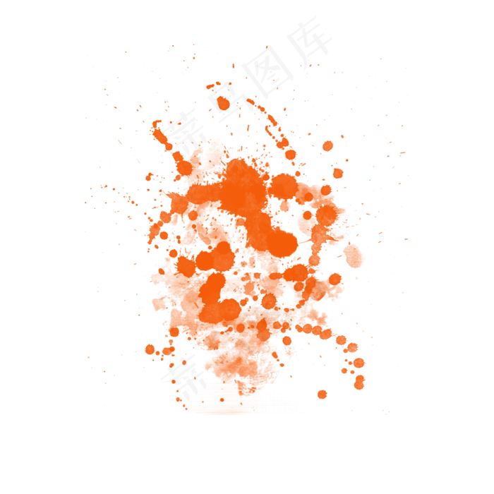 斑驳笔刷橙色油漆喷溅(2000X2000(DPI:300))psd模版下载