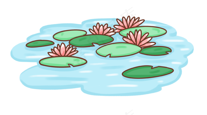 荷花池塘PNG免抠图(3600X2000(DPI:300))psd模版下载