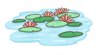 荷花池塘PNG免抠图