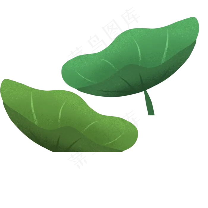 两个卡通荷花植物(2000X2000(DPI:300))psd模版下载