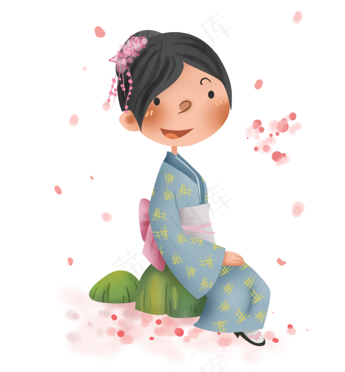 日本旅游和服女孩