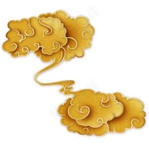 中国风金色立体祥云