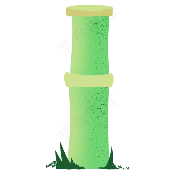 创意设计淡绿色扁平竹节