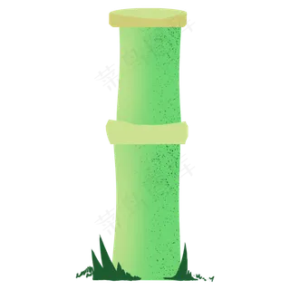 创意设计淡绿色扁平竹节