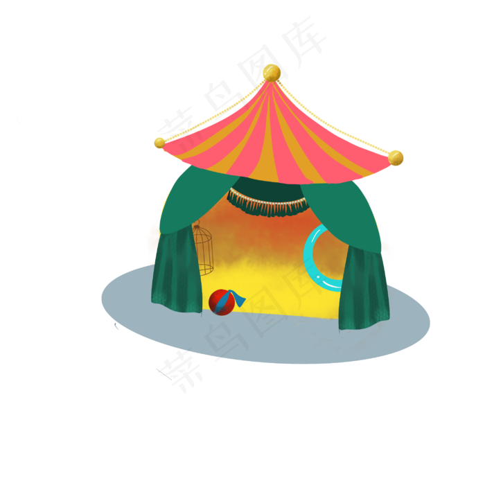 愚人节小丑装饰彩色马戏团PNG4月1