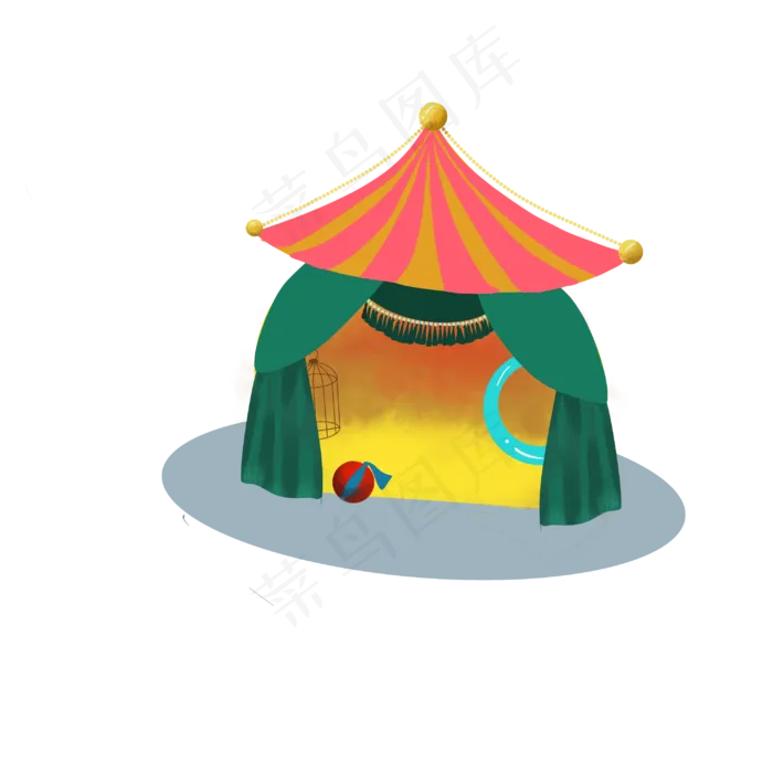 愚人节小丑装饰彩色马戏团PNG4月1