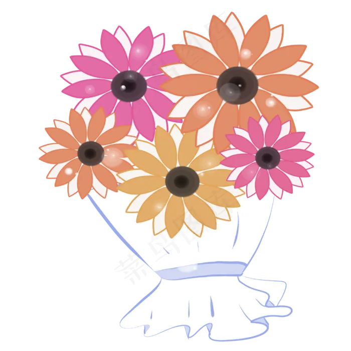 太阳花捧花花束(3000X3000(DPI:300))psd模版下载