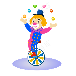 愚人节小丑卡通矢量素材,免抠元素