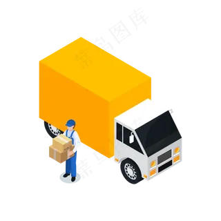 矢量手绘卡通快递,免抠元素