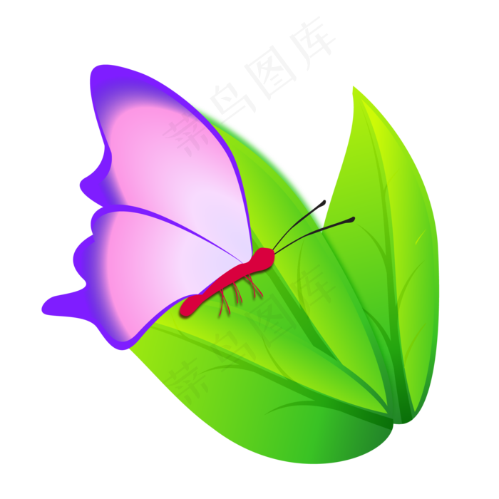 创意卡通蝴蝶插画