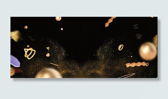双12狂欢黑金质感简约banner