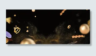 双12狂欢黑金质感简约banner