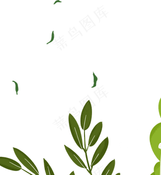 绿色春天漂浮PNG免扣