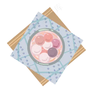 元宵节蓝色黄色,免抠元素