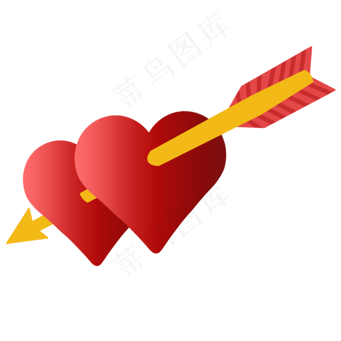 情人节手绘一箭穿心