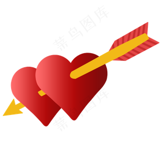 情人节手绘一箭穿心