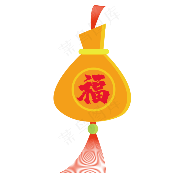 端午节习俗福字小包(2835*2835px 300 dpi )ai矢量模版下载
