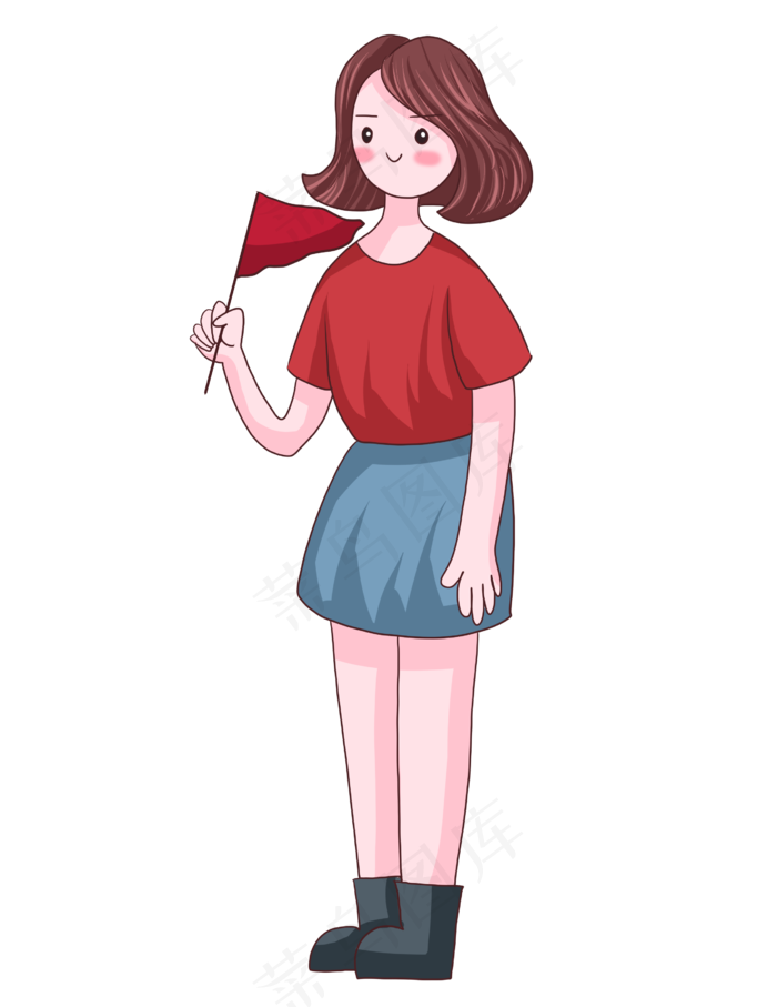 戴红领巾的学生五四青年节