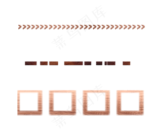 玫瑰金简洁几何箭头机械装饰边框