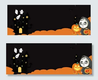 愚人节卡通童趣黑色banner