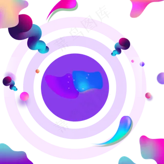 618电商流体渐变主题免抠图