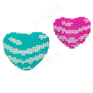 像素风爱心立体
