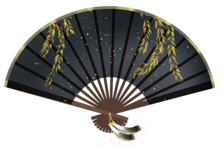 黑色古风折扇