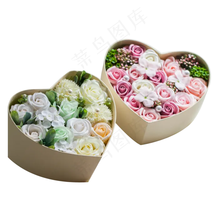 l两个爱心鲜花礼盒(3744X3600(DPI:240))psd模版下载