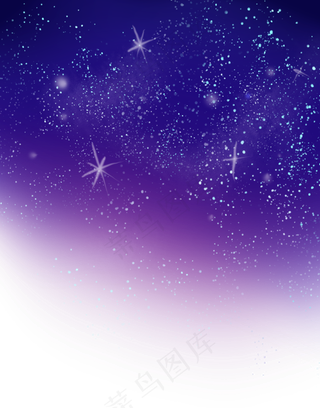 紫色美丽星河,免抠元素