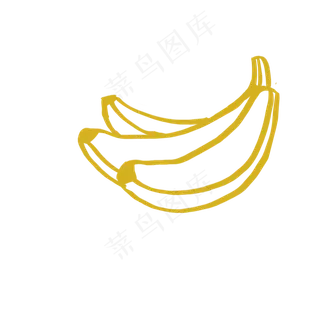 手绘卡通简笔画香蕉