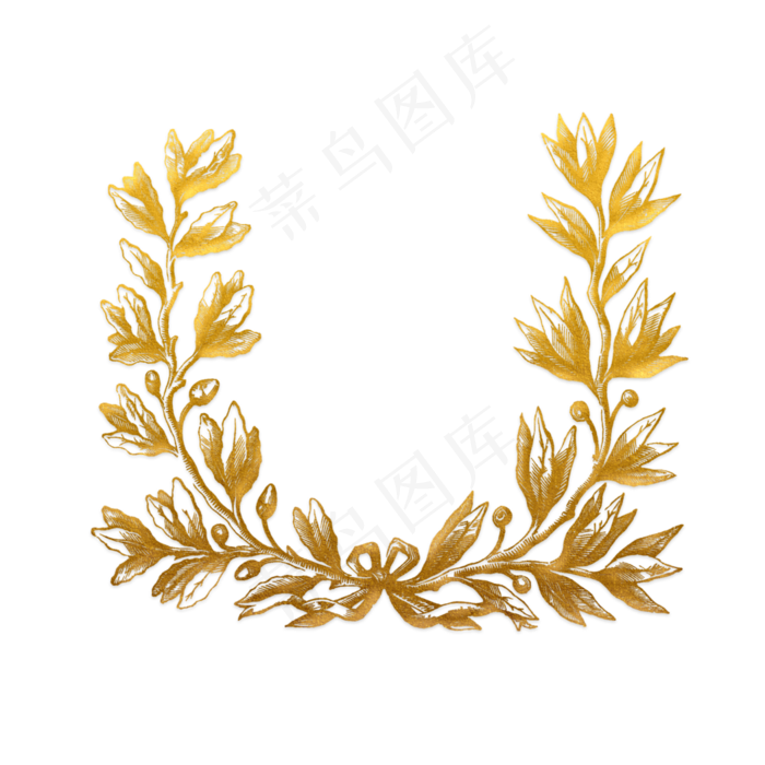 欧美古典金色圆形花环装饰框方框(3500X3500(DPI:300))psd模版下载