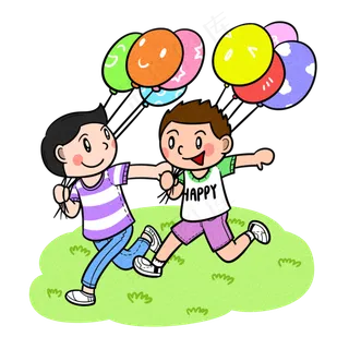 儿童节小朋友玩气球