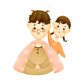 给爸爸扎辫子的女儿