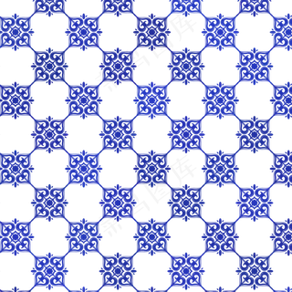 青花瓷平铺图案