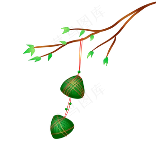 创意挂树枝粽子