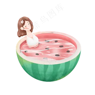 在西瓜里的女孩