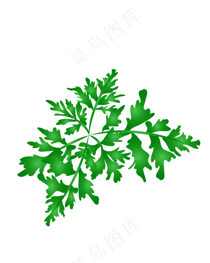 矢量免扣卡通树叶