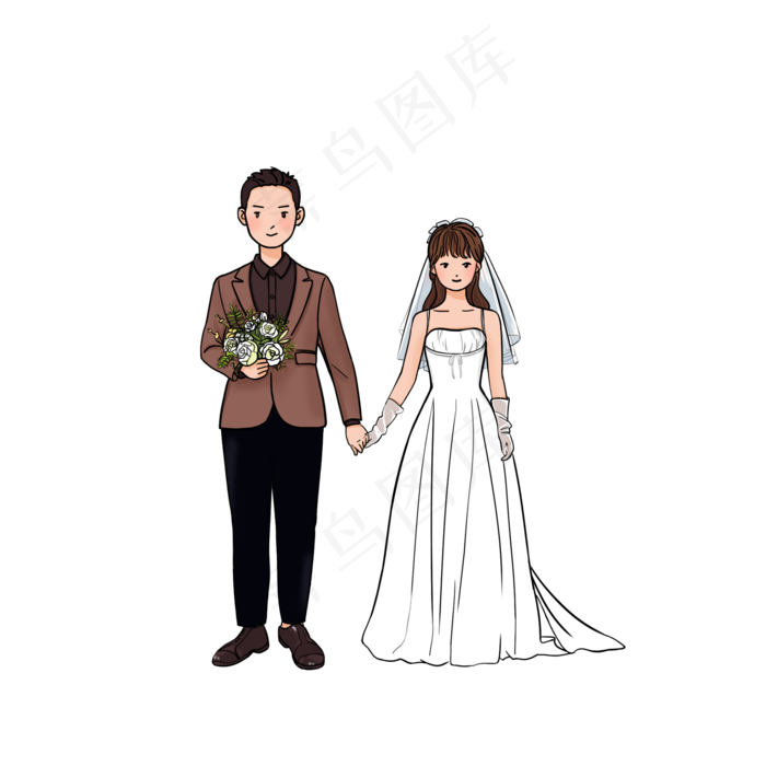 婚礼季西式婚礼人物捧花婚纱结婚