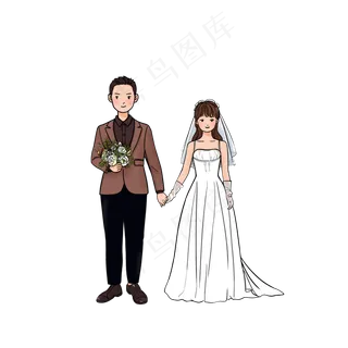 婚礼季西式婚礼人物捧花婚纱结婚