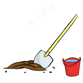 植树节铲挖土成功,免抠元素