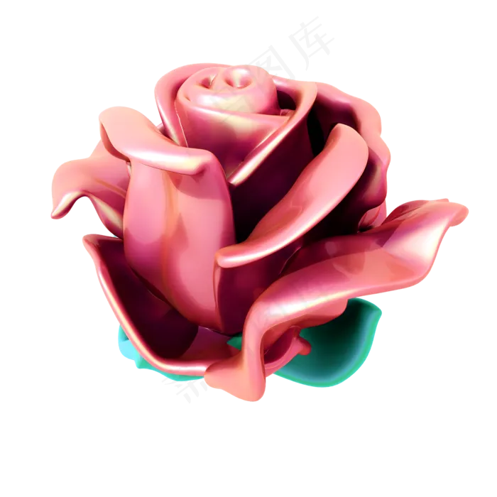蒸汽波玫瑰png图(2000X2000(DPI:300))psd模版下载
