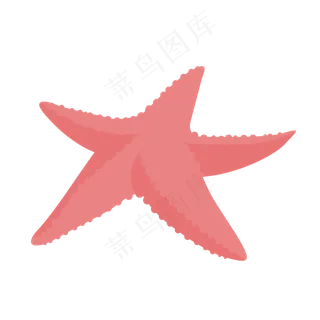 手绘夏日暑假夏天海底海星素材