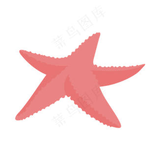 手绘夏日暑假夏天海底海星素材