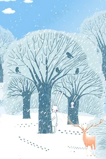 世界森林日之冬日白色的森林 世界森林日之冬日白色的森林